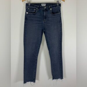 AGOLDE Sophie Crop High Rise Skinny Jeans in Dark‎ Wash - Size 29